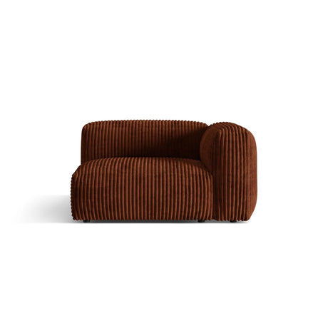 Martina Modulares Sofa Sitzelement, Rechte Seite, Sitztiefe 76 cm, aus Cord in Brick (Tilia 52), 120x106 cm von Micadoni – Bild 1