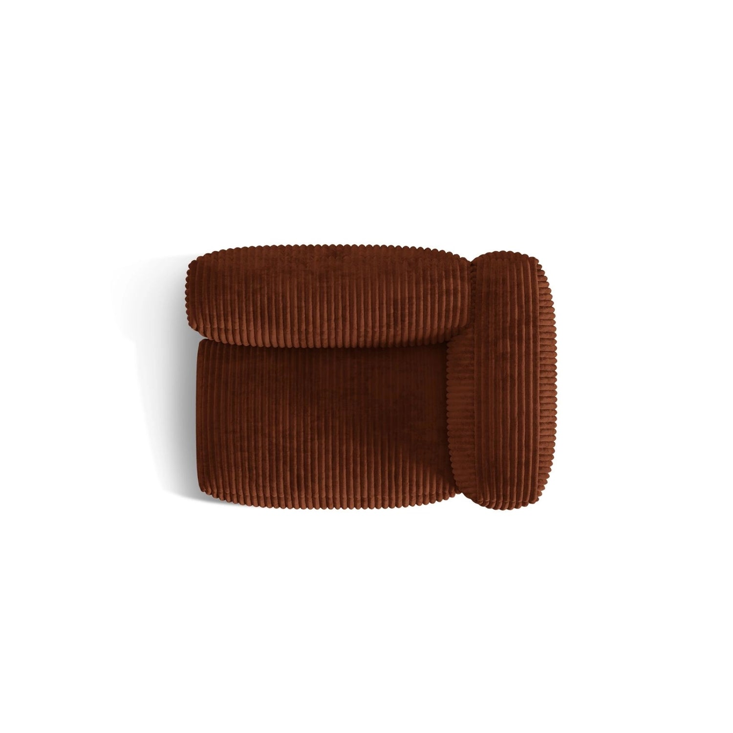 Martina Modulares Sofa Sitzelement, Rechte Seite, Sitztiefe 76 cm, aus Cord in Brick (Tilia 52), 120x106 cm von Micadoni – Bild 5
