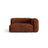 Martina Modulares Sofa Sitzelement, Rechte Seite, Sitztiefe 76 cm, aus Cord in Brick (Tilia 52), 160x106 cm von Micadoni – Bild 1