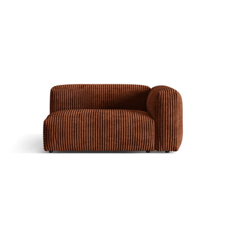 Martina Modulares Sofa Sitzelement, Rechte Seite, Sitztiefe 76 cm, aus Cord in Brick (Tilia 52), 160x106 cm von Micadoni – Bild 1