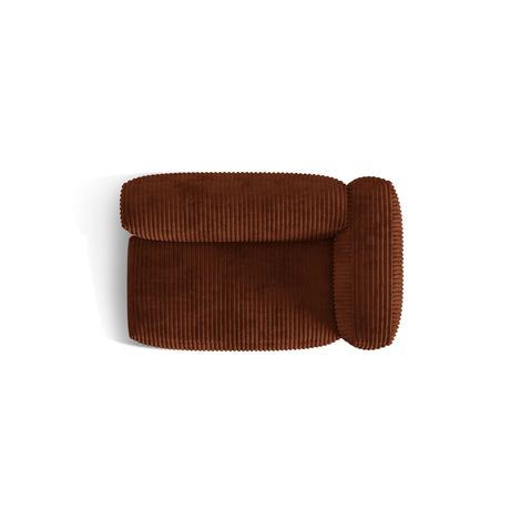 Martina Modulares Sofa Sitzelement, Rechte Seite, Sitztiefe 76 cm, aus Cord in Brick (Tilia 52), 160x106 cm von Micadoni – Bild 5