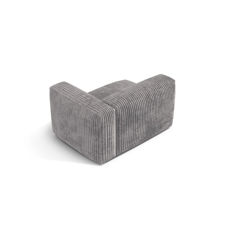 Martina Modulares Sofa Sitzelement, Rechte Seite, Sitztiefe 76 cm, aus Cord in Hellgrau (Tilia 86), 120x106 cm von Micadoni – Bild 4