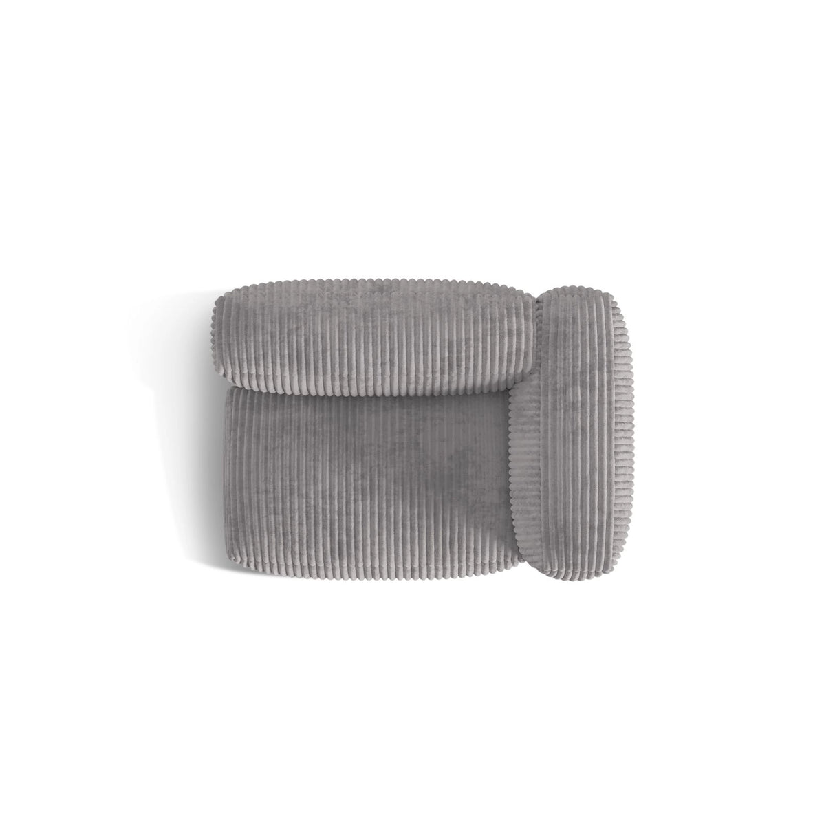 Martina Modulares Sofa Sitzelement, Rechte Seite, Sitztiefe 76 cm, aus Cord in Hellgrau (Tilia 86), 120x106 cm von Micadoni – Bild 5