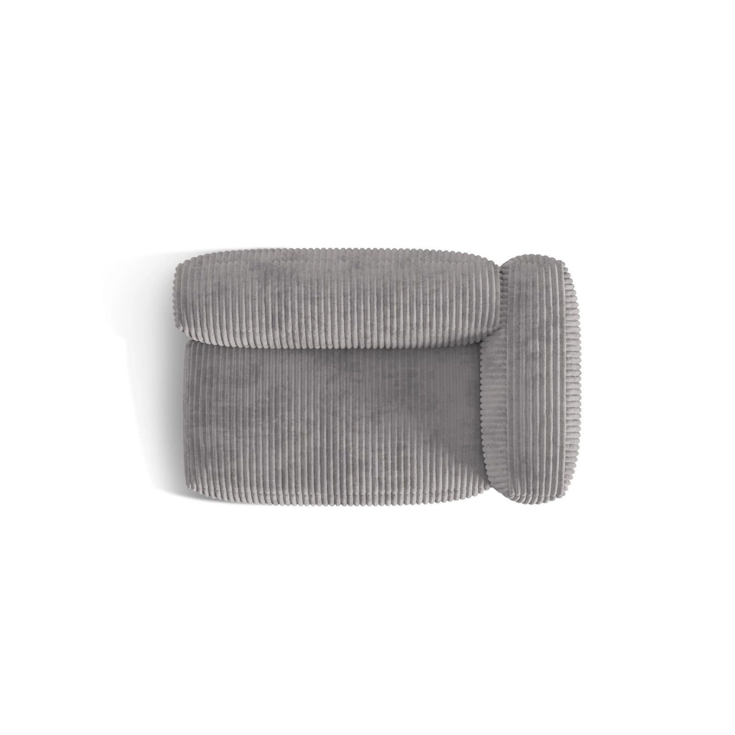 Martina Modulares Sofa Sitzelement, Rechte Seite, Sitztiefe 76 cm, aus Cord in Hellgrau (Tilia 86), 160x106 cm von Micadoni – Bild 5