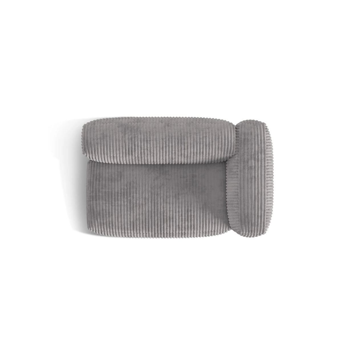 Martina Modulares Sofa Sitzelement, Rechte Seite, Sitztiefe 76 cm, aus Cord in Hellgrau (Tilia 86), 160x106 cm von Micadoni – Bild 5