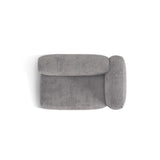 Martina Modulares Sofa Sitzelement, Rechte Seite, Sitztiefe 76 cm, aus Cord in Hellgrau (Tilia 86), 160x106 cm von Micadoni – Bild 5