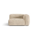Martina Modulares Sofa Sitzelement, Rechte Seite, Sitztiefe 76 cm, aus Cord in Leichtes Beige (Tilia 03), 120x106 cm von Micadoni – Bild 1