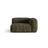 Martina Modulares Sofa Sitzelement, Rechte Seite, Sitztiefe 76 cm, aus Cord in Moosgrün (Tilia 37), 120x106 cm von Micadoni – Bild 1