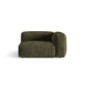 Martina Modulares Sofa Sitzelement, Rechte Seite, Sitztiefe 76 cm, aus Cord in Moosgrün (Tilia 37), 120x106 cm von Micadoni – Bild 1