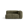 Martina Modulares Sofa Sitzelement, Rechte Seite, Sitztiefe 76 cm, aus Cord in Moosgrün (Tilia 37), 160x106 cm von Micadoni – Bild 1