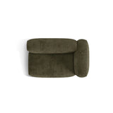 Martina Modulares Sofa Sitzelement, Rechte Seite, Sitztiefe 76 cm, aus Cord in Moosgrün (Tilia 37), 160x106 cm von Micadoni – Bild 5