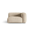 Martina Modulares Sofa Sitzelement, Rechte Seite, Sitztiefe 76 cm, aus Samt, Cord, Boucle oder Strukturstoff, 120x106 cm von Micadoni – Bild 1