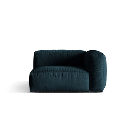 Martina Modulares Sofa Sitzelement, Rechte Seite, Sitztiefe 76 cm, aus Samt in Deep Petrol (Vogue 13), 120x106 cm von Micadoni – Bild 1