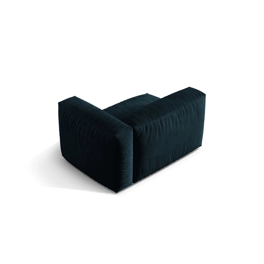Martina Modulares Sofa Sitzelement, Rechte Seite, Sitztiefe 76 cm, aus Samt in Deep Petrol (Vogue 13), 120x106 cm von Micadoni – Bild 4
