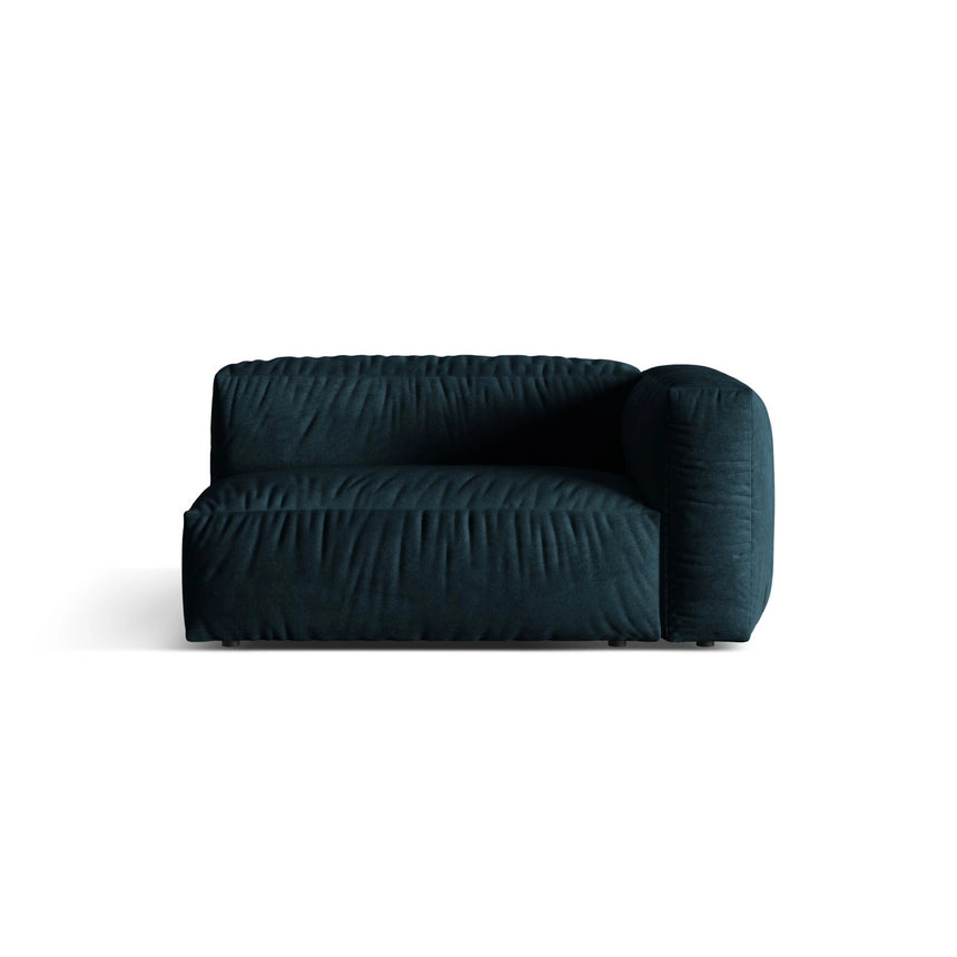 Martina Modulares Sofa Sitzelement, Rechte Seite, Sitztiefe 76 cm, aus Samt in Deep Petrol (Vogue 13), 160x106 cm von Micadoni – Bild 1