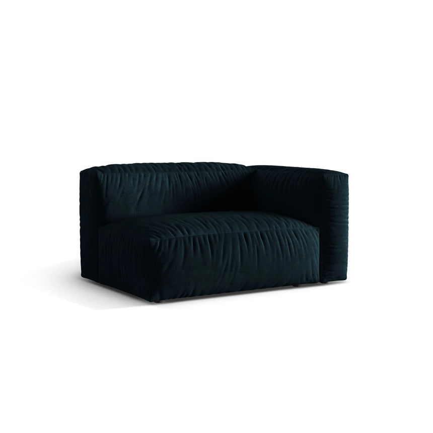 Martina Modulares Sofa Sitzelement, Rechte Seite, Sitztiefe 76 cm, aus Samt in Deep Petrol (Vogue 13), 160x106 cm von Micadoni – Bild 3