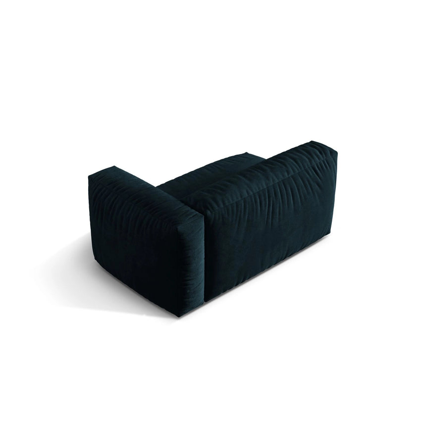 Martina Modulares Sofa Sitzelement, Rechte Seite, Sitztiefe 76 cm, aus Samt in Deep Petrol (Vogue 13), 160x106 cm von Micadoni – Bild 4