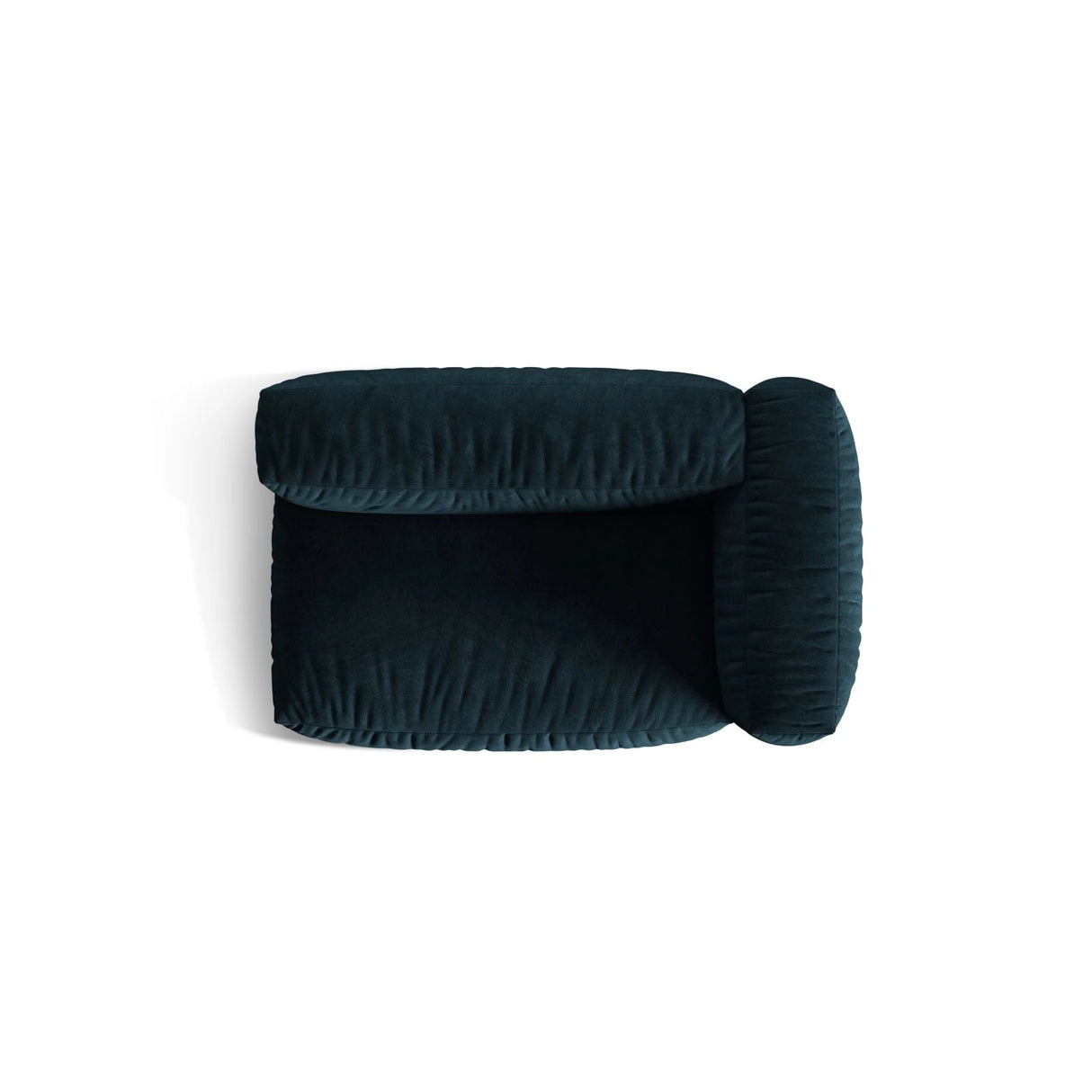 Martina Modulares Sofa Sitzelement, Rechte Seite, Sitztiefe 76 cm, aus Samt in Deep Petrol (Vogue 13), 160x106 cm von Micadoni – Bild 5