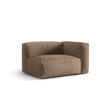 Martina Modulares Sofa Sitzelement, Rechte Seite, Sitztiefe 76 cm, aus Samt in Dunkelbeige (Vogue 3), 120x106 cm von Micadoni – Bild 3