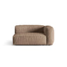Martina Modulares Sofa Sitzelement, Rechte Seite, Sitztiefe 76 cm, aus Samt in Dunkelbeige (Vogue 3), 160x106 cm von Micadoni – Bild 1