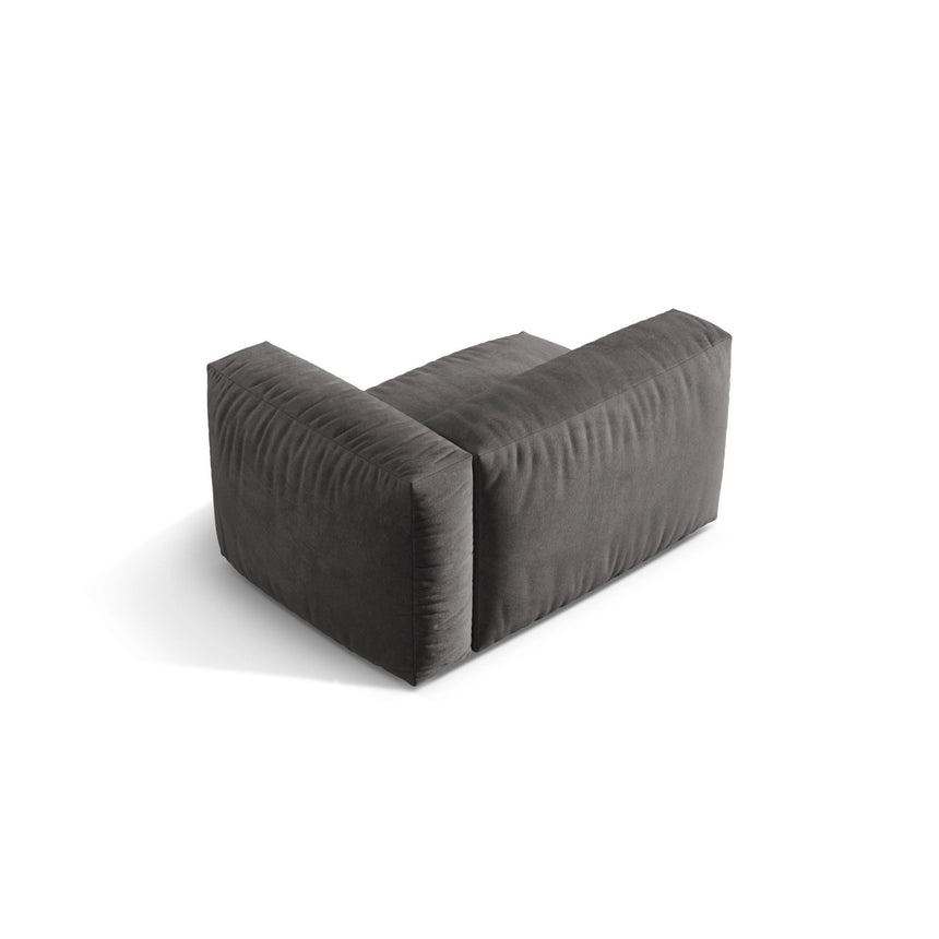 Martina Modulares Sofa Sitzelement, Rechte Seite, Sitztiefe 76 cm, aus Samt in Grau (Vogue 15), 120x106 cm von Micadoni – Bild 4