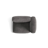 Martina Modulares Sofa Sitzelement, Rechte Seite, Sitztiefe 76 cm, aus Samt in Grau (Vogue 15), 120x106 cm von Micadoni – Bild 5