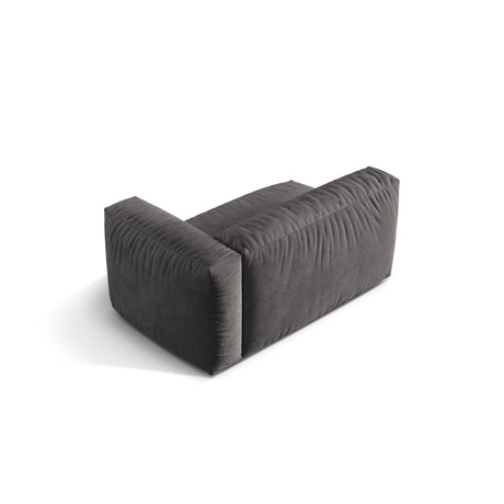 Martina Modulares Sofa Sitzelement, Rechte Seite, Sitztiefe 76 cm, aus Samt in Grau (Vogue 15), 160x106 cm von Micadoni – Bild 4