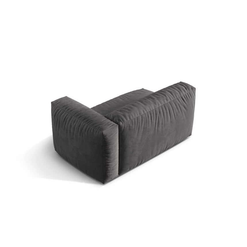 Martina Modulares Sofa Sitzelement, Rechte Seite, Sitztiefe 76 cm, aus Samt in Grau (Vogue 15), 160x106 cm von Micadoni – Bild 4
