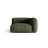 Martina Modulares Sofa Sitzelement, Rechte Seite, Sitztiefe 76 cm, aus Samt in Grün (Vogue 11), 120x106 cm von Micadoni – Bild 1
