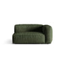 Martina Modulares Sofa Sitzelement, Rechte Seite, Sitztiefe 76 cm, aus Samt in Grün (Vogue 11), 160x106 cm von Micadoni – Bild 1