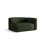 Martina Modulares Sofa Sitzelement, Rechte Seite, Sitztiefe 76 cm, aus Samt in Grün (Vogue 11), 160x106 cm von Micadoni – Bild 3