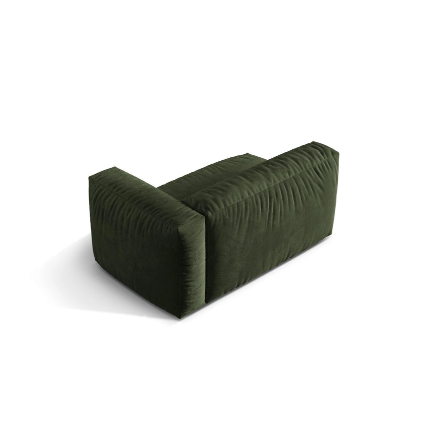 Martina Modulares Sofa Sitzelement, Rechte Seite, Sitztiefe 76 cm, aus Samt in Grün (Vogue 11), 160x106 cm von Micadoni – Bild 4