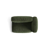 Martina Modulares Sofa Sitzelement, Rechte Seite, Sitztiefe 76 cm, aus Samt in Grün (Vogue 11), 160x106 cm von Micadoni – Bild 5