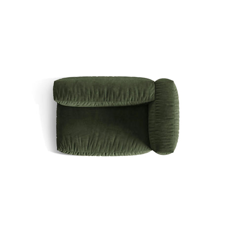 Martina Modulares Sofa Sitzelement, Rechte Seite, Sitztiefe 76 cm, aus Samt in Grün (Vogue 11), 160x106 cm von Micadoni – Bild 5