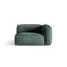 Martina Modulares Sofa Sitzelement, Rechte Seite, Sitztiefe 76 cm, aus Samt in Petrol (Vogue 12), 120x106 cm von Micadoni – Bild 1