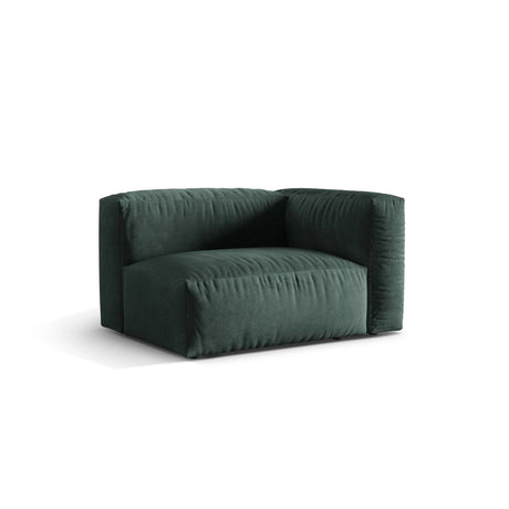 Martina Modulares Sofa Sitzelement, Rechte Seite, Sitztiefe 76 cm, aus Samt in Petrol (Vogue 12), 120x106 cm von Micadoni – Bild 3