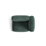 Martina Modulares Sofa Sitzelement, Rechte Seite, Sitztiefe 76 cm, aus Samt in Petrol (Vogue 12), 120x106 cm von Micadoni – Bild 5