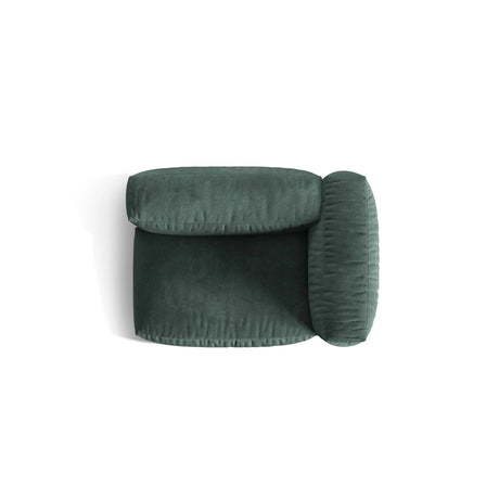 Martina Modulares Sofa Sitzelement, Rechte Seite, Sitztiefe 76 cm, aus Samt in Petrol (Vogue 12), 120x106 cm von Micadoni – Bild 5