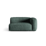 Martina Modulares Sofa Sitzelement, Rechte Seite, Sitztiefe 76 cm, aus Samt in Petrol (Vogue 12), 160x106 cm von Micadoni – Bild 1