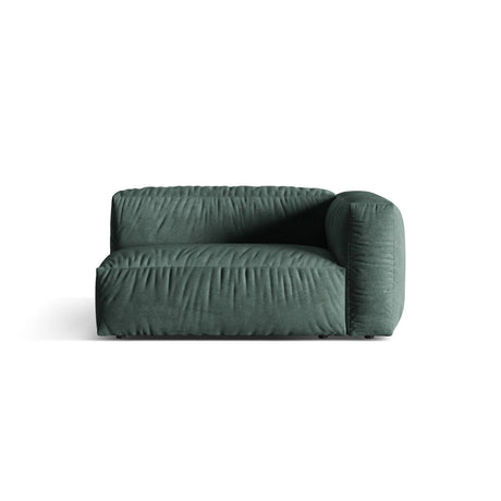 Martina Modulares Sofa Sitzelement, Rechte Seite, Sitztiefe 76 cm, aus Samt in Petrol (Vogue 12), 160x106 cm von Micadoni – Bild 1