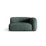 Martina Modulares Sofa Sitzelement, Rechte Seite, Sitztiefe 76 cm, aus Samt in Petrol (Vogue 12), 160x106 cm von Micadoni – Bild 1