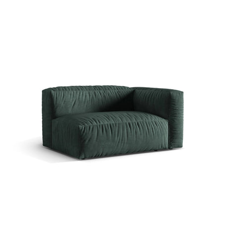 Martina Modulares Sofa Sitzelement, Rechte Seite, Sitztiefe 76 cm, aus Samt in Petrol (Vogue 12), 160x106 cm von Micadoni – Bild 3