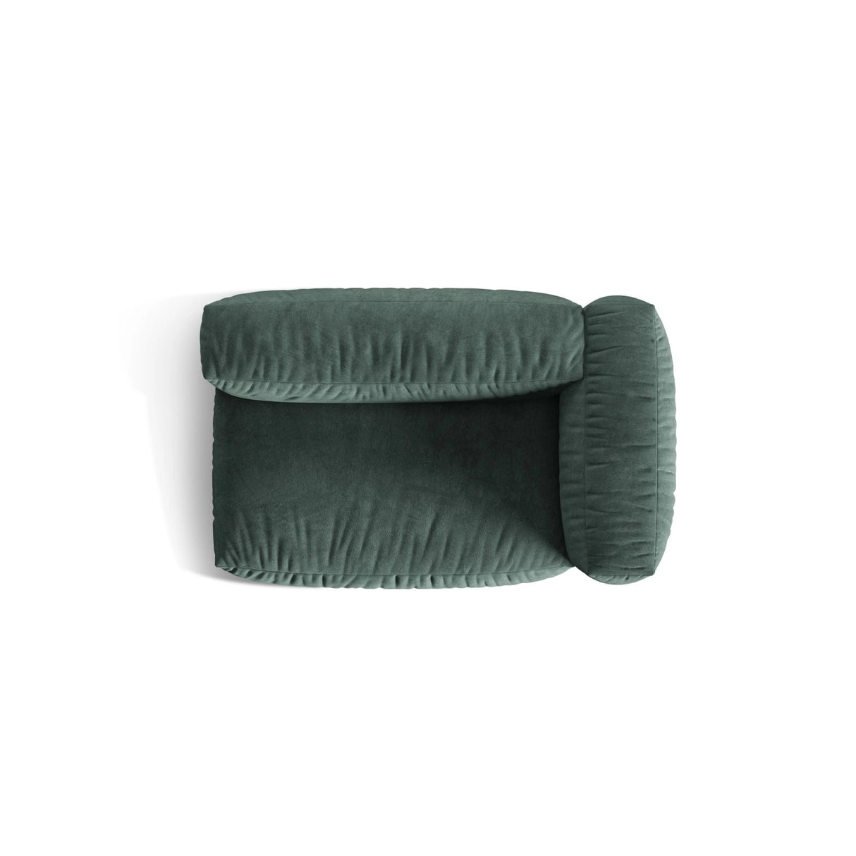 Martina Modulares Sofa Sitzelement, Rechte Seite, Sitztiefe 76 cm, aus Samt in Petrol (Vogue 12), 160x106 cm von Micadoni – Bild 5