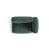 Martina Modulares Sofa Sitzelement, Rechte Seite, Sitztiefe 76 cm, aus Samt in Petrol (Vogue 12), 160x106 cm von Micadoni – Bild 5