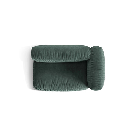 Martina Modulares Sofa Sitzelement, Rechte Seite, Sitztiefe 76 cm, aus Samt in Petrol (Vogue 12), 160x106 cm von Micadoni – Bild 5
