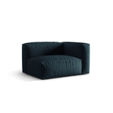 Martina Modulares Sofa Sitzelement, Rechte Seite, Sitztiefe 76 cm, aus Strukturierter Stoff in Blau Jeans (Boston Ocean), 120x106 cm von Micadoni – Bild 3