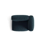 Martina Modulares Sofa Sitzelement, Rechte Seite, Sitztiefe 76 cm, aus Strukturierter Stoff in Blau Jeans (Boston Ocean), 120x106 cm von Micadoni – Bild 5