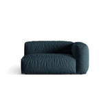 Martina Modulares Sofa Sitzelement, Rechte Seite, Sitztiefe 76 cm, aus Strukturierter Stoff in Blau Jeans (Boston Ocean), 160x106 cm von Micadoni – Bild 1