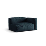 Martina Modulares Sofa Sitzelement, Rechte Seite, Sitztiefe 76 cm, aus Strukturierter Stoff in Blau Jeans (Boston Ocean), 160x106 cm von Micadoni – Bild 3