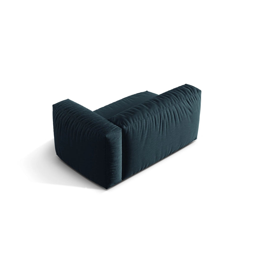 Martina Modulares Sofa Sitzelement, Rechte Seite, Sitztiefe 76 cm, aus Strukturierter Stoff in Blau Jeans (Boston Ocean), 160x106 cm von Micadoni – Bild 4